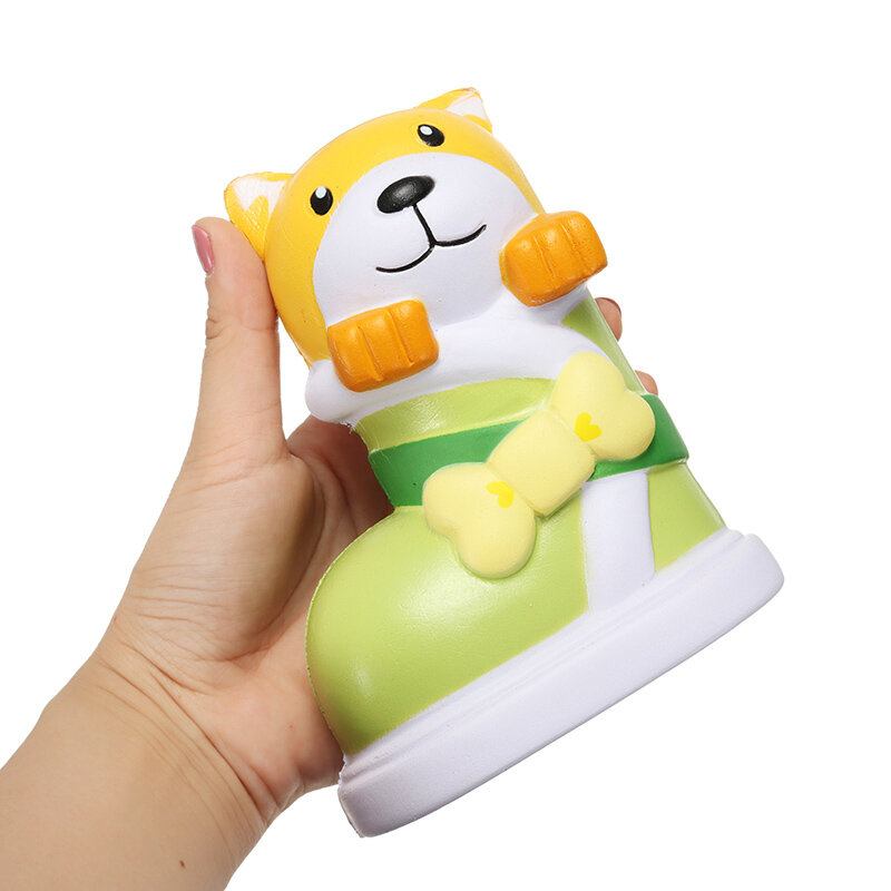 Squishyshop Puppy In Boots Jumbo Dog Shoes Squishy Slow Rising With Packaging Collection Διακόσμηση Δώρου