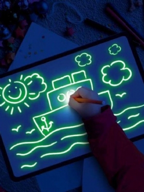 Σχεδίαση Με Ελαφρύ-διασκεδαστικό Και Αναπτυσσόμενο Παιχνίδι Tablet Diy Πίνακας Ζωγραφικής Educaitonal Illuminate Light In Dark Kids Paint Toy