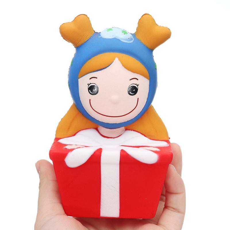 Συλλογή Δώρων Από Μαλακά Παιχνίδια Kawaii Christmas Elk Girl Squishy Slow Rising Με Συσκευασία