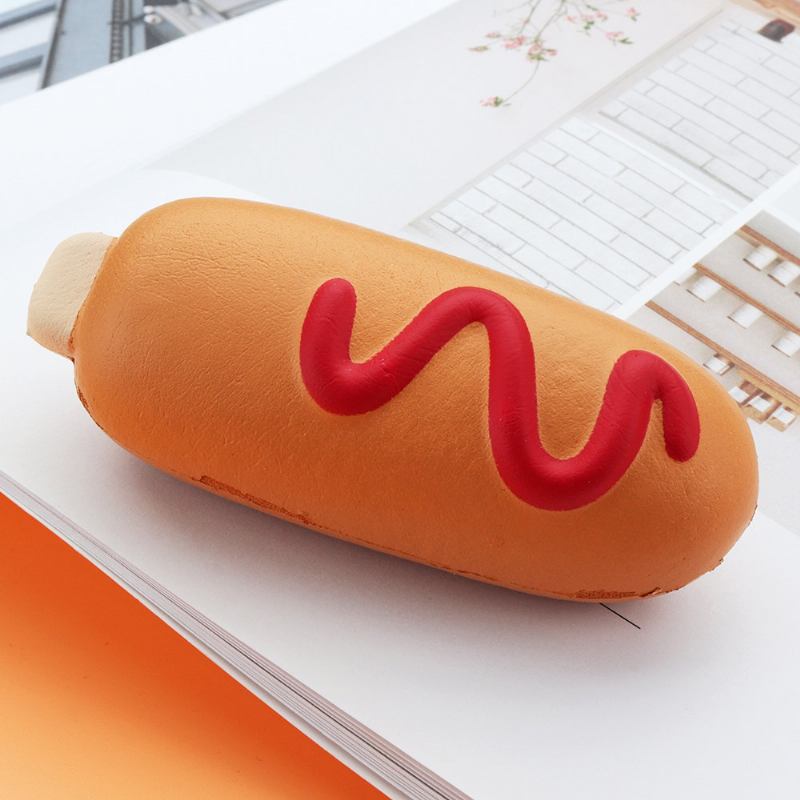 Συλλογή Δώρων Κινουμένων Σχεδίων Hot Dog Squishy Soft Toy Slow Rising Bun Kawaii