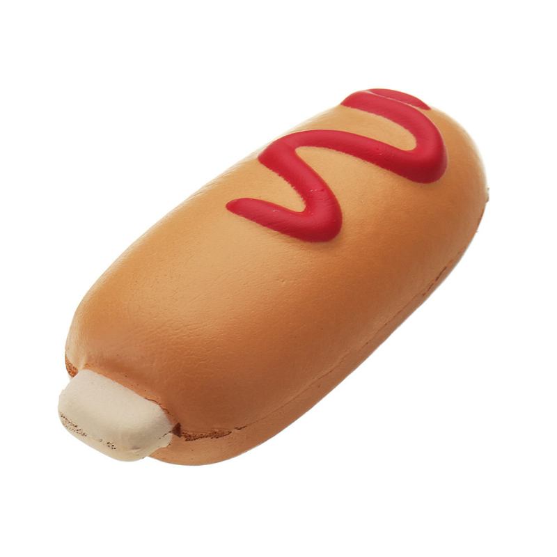 Συλλογή Δώρων Κινουμένων Σχεδίων Hot Dog Squishy Soft Toy Slow Rising Bun Kawaii