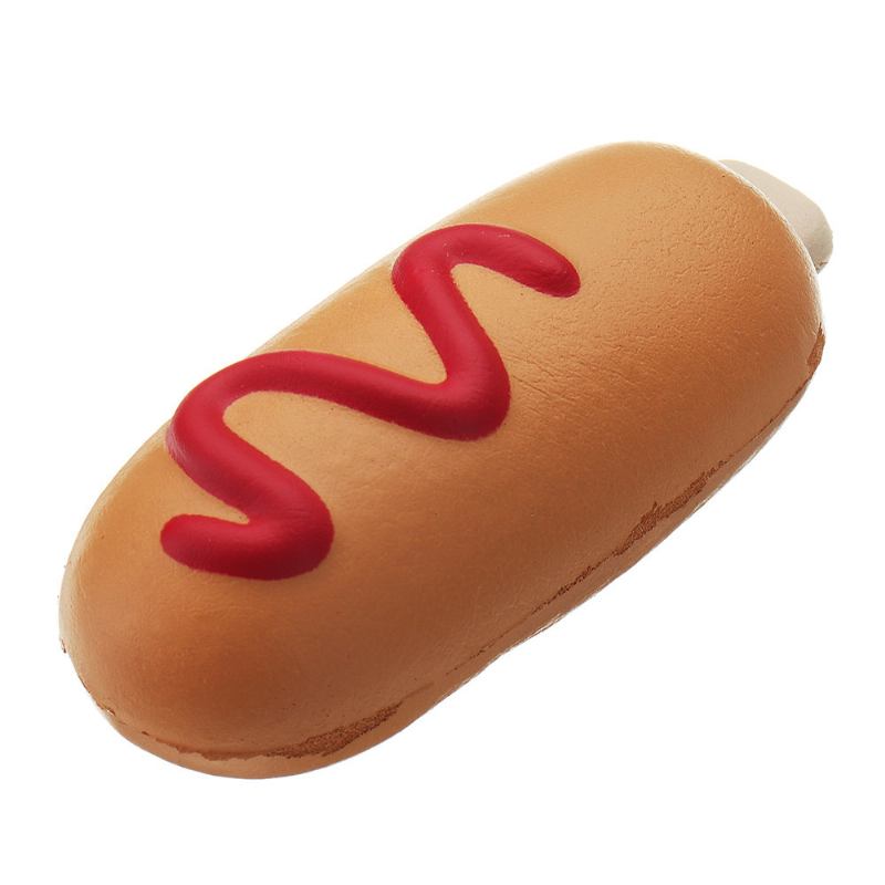 Συλλογή Δώρων Κινουμένων Σχεδίων Hot Dog Squishy Soft Toy Slow Rising Bun Kawaii