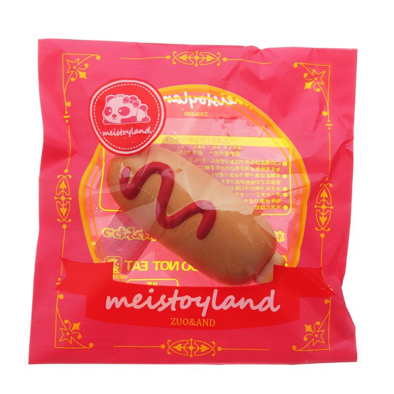 Συλλογή Δώρων Κινουμένων Σχεδίων Hot Dog Squishy Soft Toy Slow Rising Bun Kawaii