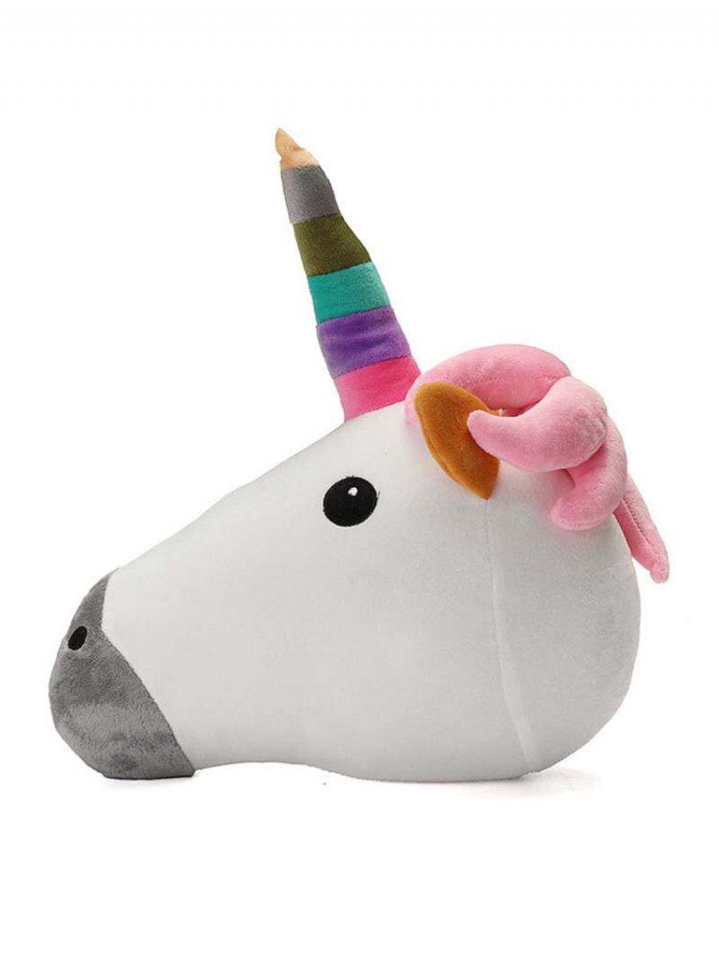 Unicorn Emoji Throw Μαξιλάρι Rainbow Pink Poop Emoticon 32cm