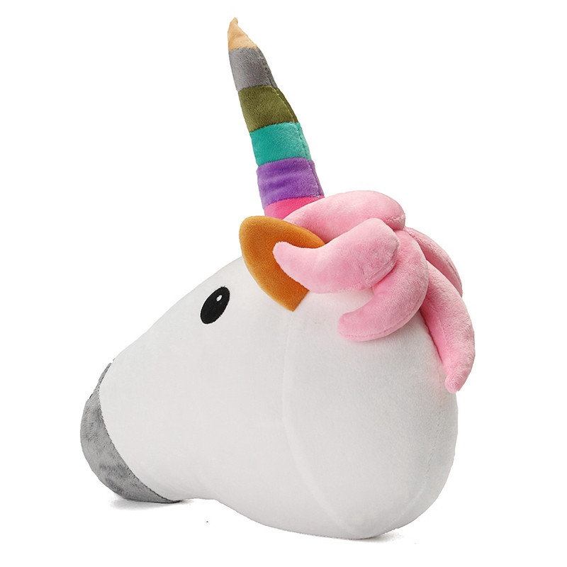 Unicorn Emoji Throw Μαξιλάρι Rainbow Pink Poop Emoticon 32cm