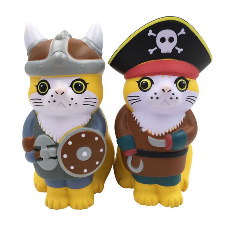 Viking Pirate Cat Squishy Με Συσκευασία