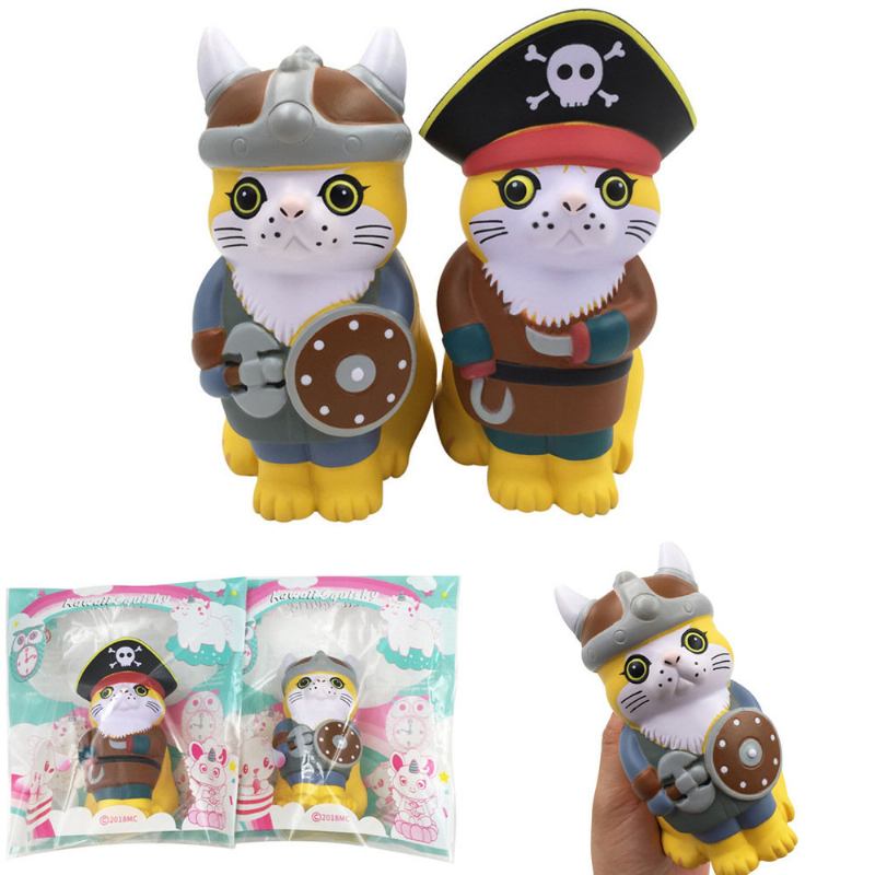 Viking Pirate Cat Squishy Με Συσκευασία