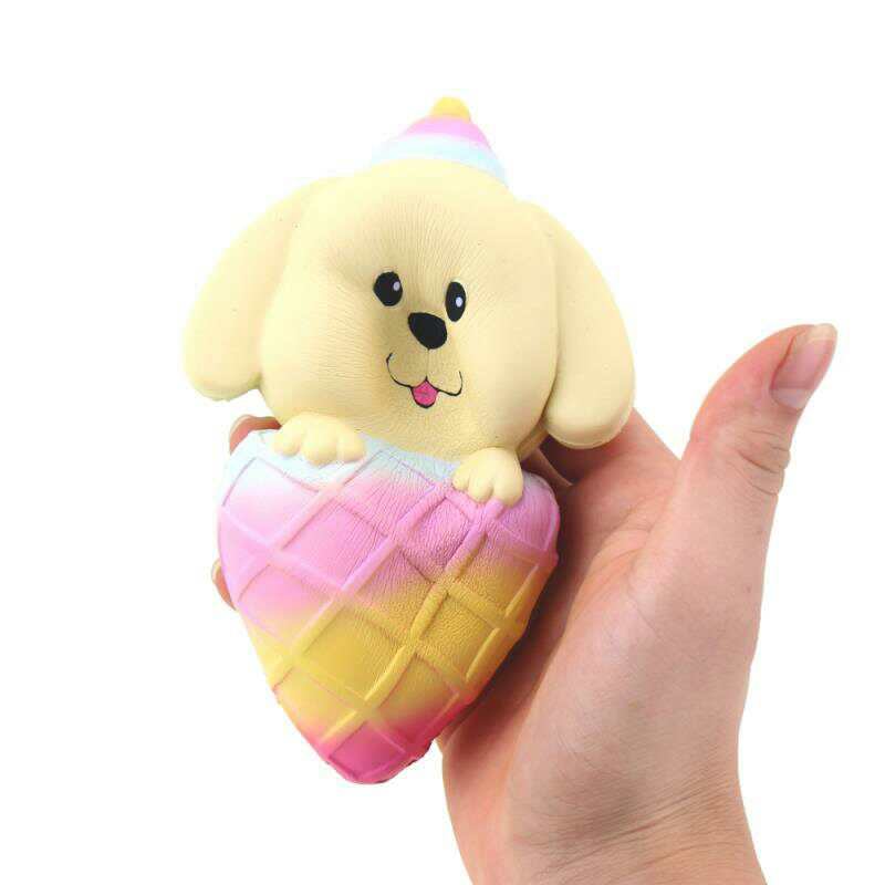 Vlampo Squishy 16*10cm Παγωτό Σκύλου Με Αργή Άνοδο Με Συλλογή Δώρου Μαλακό Παιχνίδι