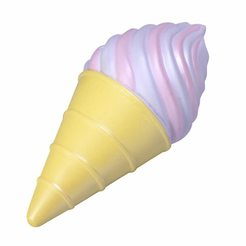 Vlampo Squishy Ice Cream Cone Pink White Slow Rising Original Packaging Collection Gift Decor Toy