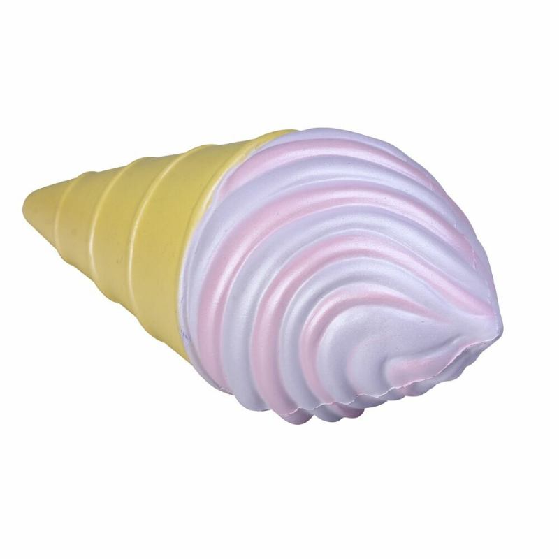 Vlampo Squishy Ice Cream Cone Pink White Slow Rising Original Packaging Collection Gift Decor Toy