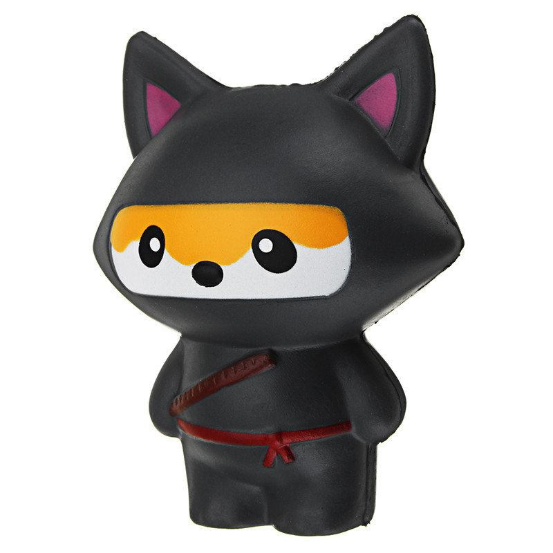 Χαριτωμένο Jumbo Squishy Ninja Cat Fox Panda Με Άρωμα Super Slow Rising Παιδικό Δώρο