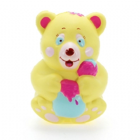 Xinda Squishy Strawberry Bear Holding Honey Pot 12cm Slow Rising With Packaging Collection Gift Game