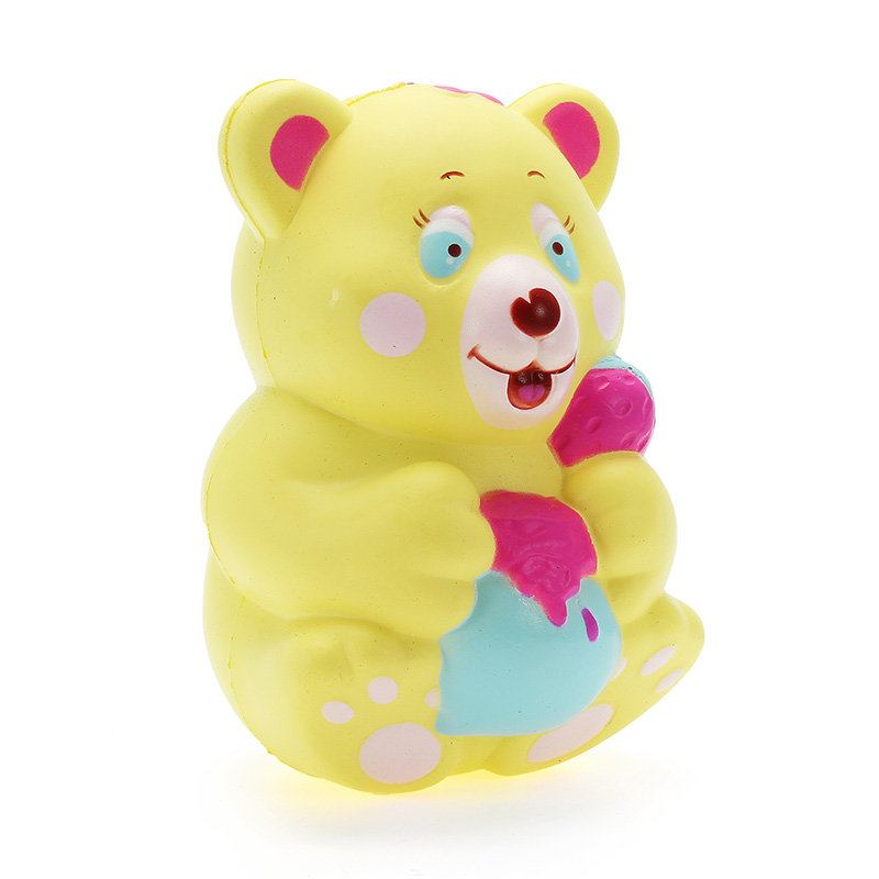 Xinda Squishy Strawberry Bear Holding Honey Pot 12cm Slow Rising With Packaging Collection Gift Game