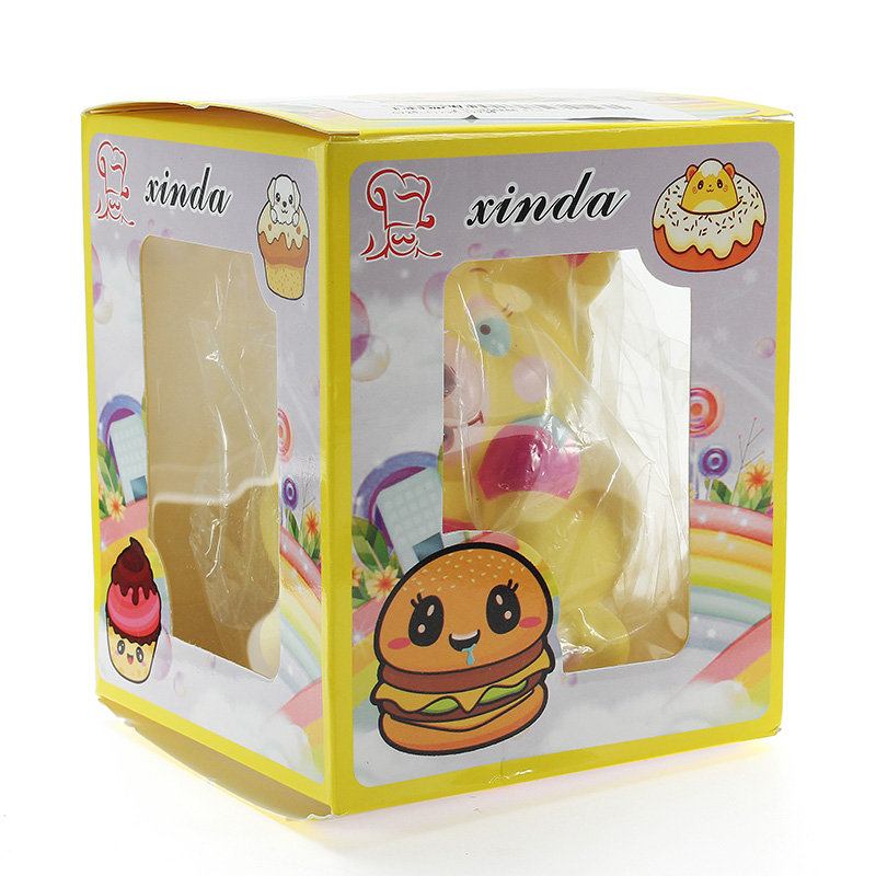 Xinda Squishy Strawberry Bear Holding Honey Pot 12cm Slow Rising With Packaging Collection Gift Game