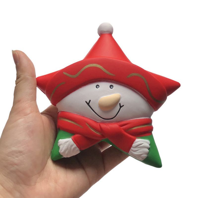 Χριστούγεννα Snowman Star Squishy Με Συσκευασία