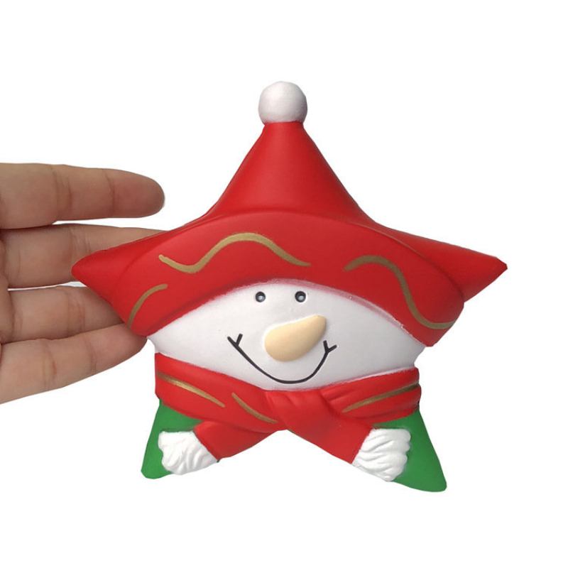 Χριστούγεννα Snowman Star Squishy Με Συσκευασία