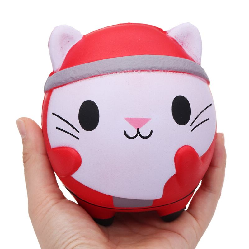 Χριστουγεννιάτικη Γάτα Kawaii Squishy Soft Rising Slow With Packaging Collection Δώρο Παιχνίδι