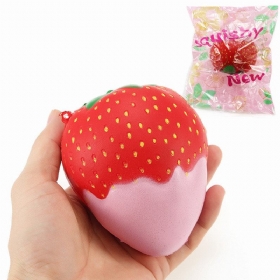 Υπέροχη Squishy Strawberry Soft Rising Slow With Packaging Collection Διακόσμηση Δώρου