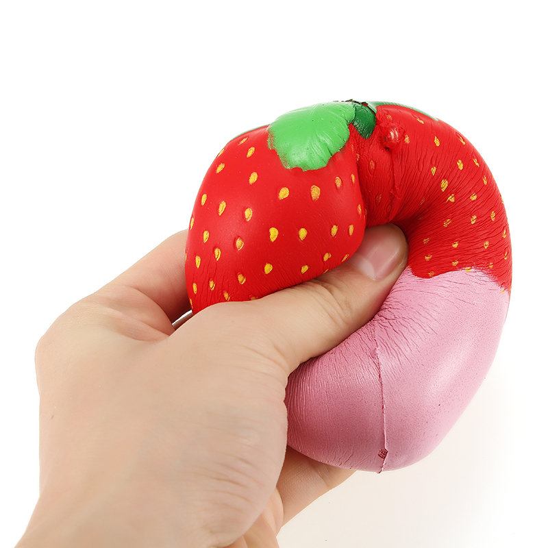 Υπέροχη Squishy Strawberry Soft Rising Slow With Packaging Collection Διακόσμηση Δώρου