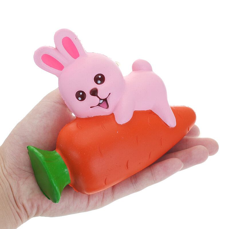 Yunxin Squishy Rabbit Bunny Που Κρατά Καρότο 13 Εκ. Αργά Ανεβαίνει Με Συλλογή Δώρου Διακοσμητικό Παιχνίδι