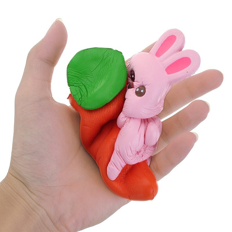 Yunxin Squishy Rabbit Bunny Που Κρατά Καρότο 13 Εκ. Αργά Ανεβαίνει Με Συλλογή Δώρου Διακοσμητικό Παιχνίδι