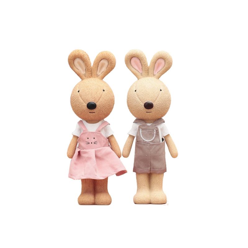 Δοχείο Στυλό Little Pure Resin Rabbit Με Έντονο Χρώμα & Χαριτωμένη Έκφραση Προσώπου Για Χειροτεχνίες Δώρα Για Ζευγάρια Δημιουργικές Διακοσμήσεις Κουνελιών Γενεθλίων