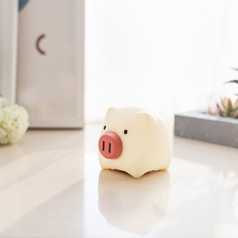 Pig Night Light Ultrasoft Δώρο Piggy Από Σιλικόνη Φιλικό Προς Το Δέρμα Για Κορίτσια Ή Παιδιά