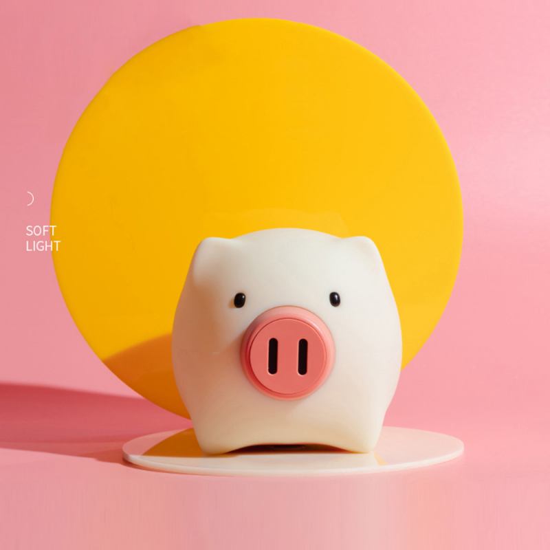 Pig Night Light Ultrasoft Δώρο Piggy Από Σιλικόνη Φιλικό Προς Το Δέρμα Για Κορίτσια Ή Παιδιά