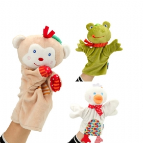 Χαριτωμένο Χνουδωτό Ζώο Μαριονέτα Χεριών Λεπτή Απαλή Βελούδινη Διασκεδαστική Κούκλα Παιχνιδιών Για Βρέφη