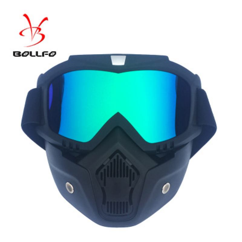 Bollfo Harley Retro Face Mask Goggles Motocross Tactical Αντιανεμικά Γυαλιά