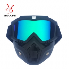 Bollfo Harley Retro Face Mask Goggles Motocross Tactical Αντιανεμικά Γυαλιά