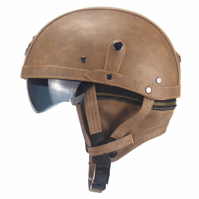 Κράνος Μισού Κεφαλιού Abs Pu Υλικό Breathable Buffer Helm Απορρόφηση Υγρασίας Κάλυμμα Κεφαλής Ασφαλές Για Harley Riding Για Άνδρες Γυναικεία Αντι-υπεριώδης Καπάκι Αντιθαμβωτικό Καπέλο