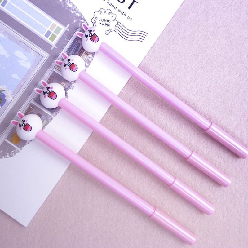 Cute Gel Pen - Cartoon Rabbit Neutral Pen Μαύρο 0.38mm