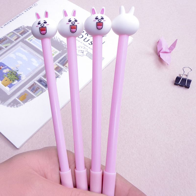 Cute Gel Pen - Cartoon Rabbit Neutral Pen Μαύρο 0.38mm