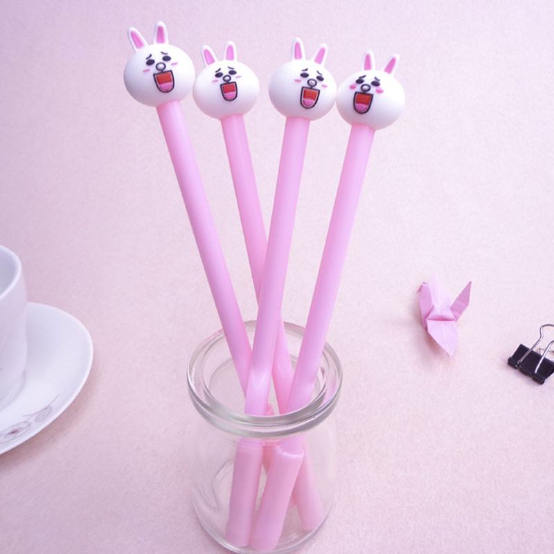 Cute Gel Pen - Cartoon Rabbit Neutral Pen Μαύρο 0.38mm