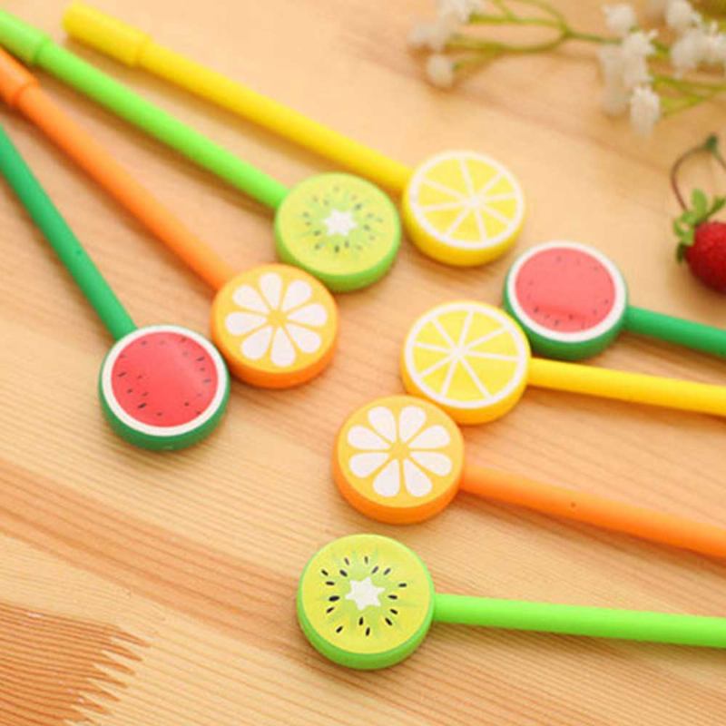 Unique Pen - Office Signature Pens With Needle Tip Colorful Fruits Sculpt 0.5mm