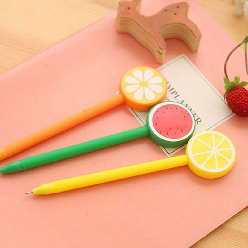 Unique Pen - Office Signature Pens With Needle Tip Colorful Fruits Sculpt 0.5mm