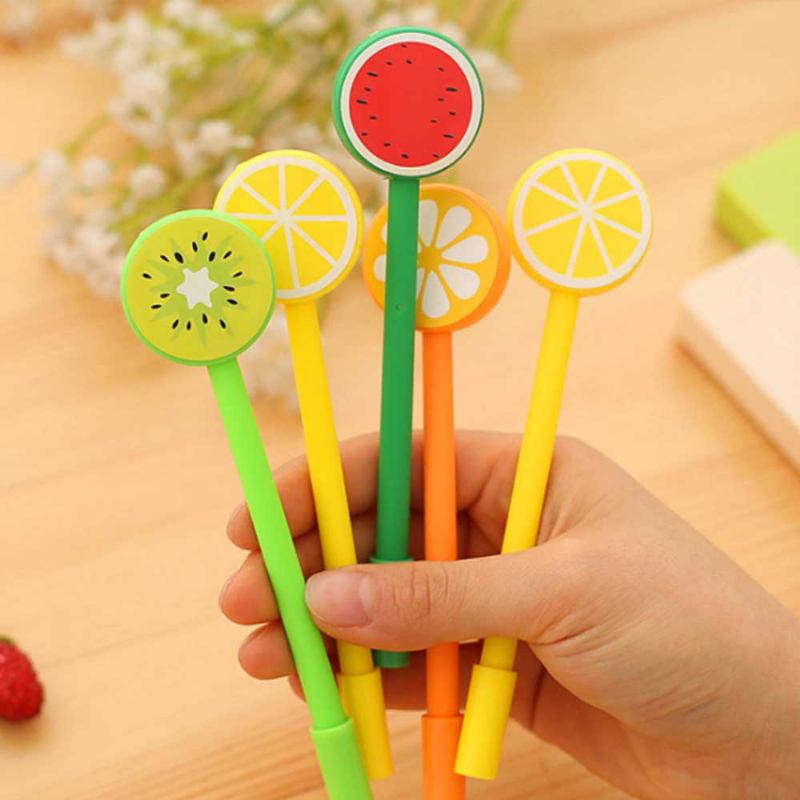 Unique Pen - Office Signature Pens With Needle Tip Colorful Fruits Sculpt 0.5mm