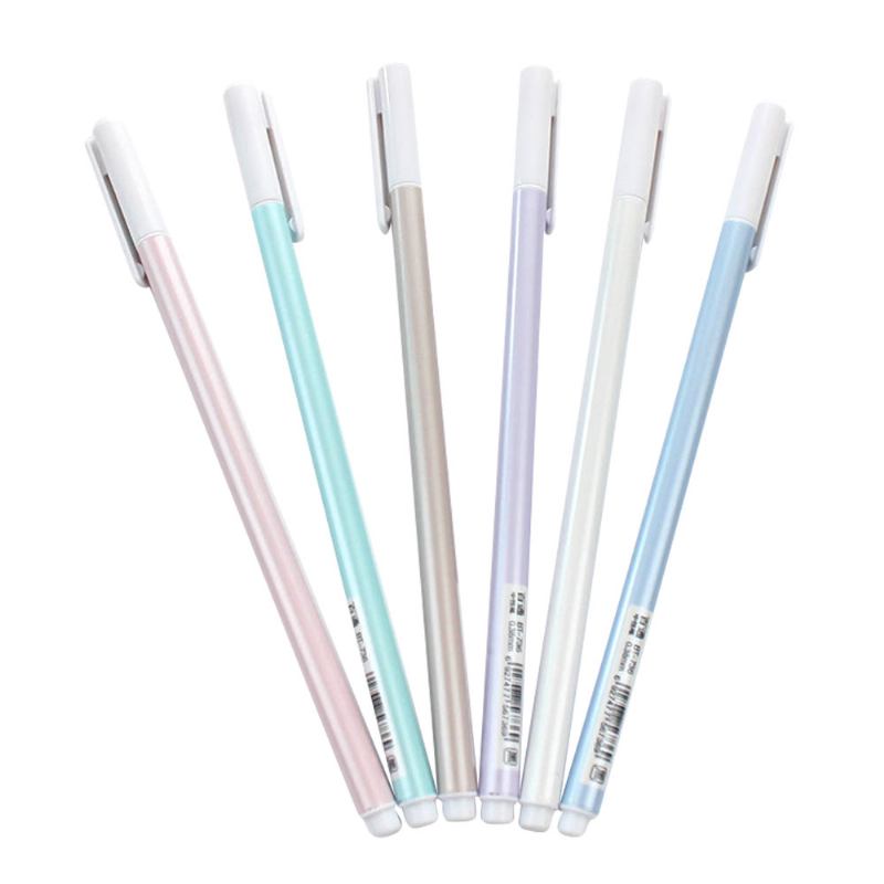 Young Macaron Color Needle Tip Neutral Pen Students Examination Gel Pen Black Ink 0.5mm