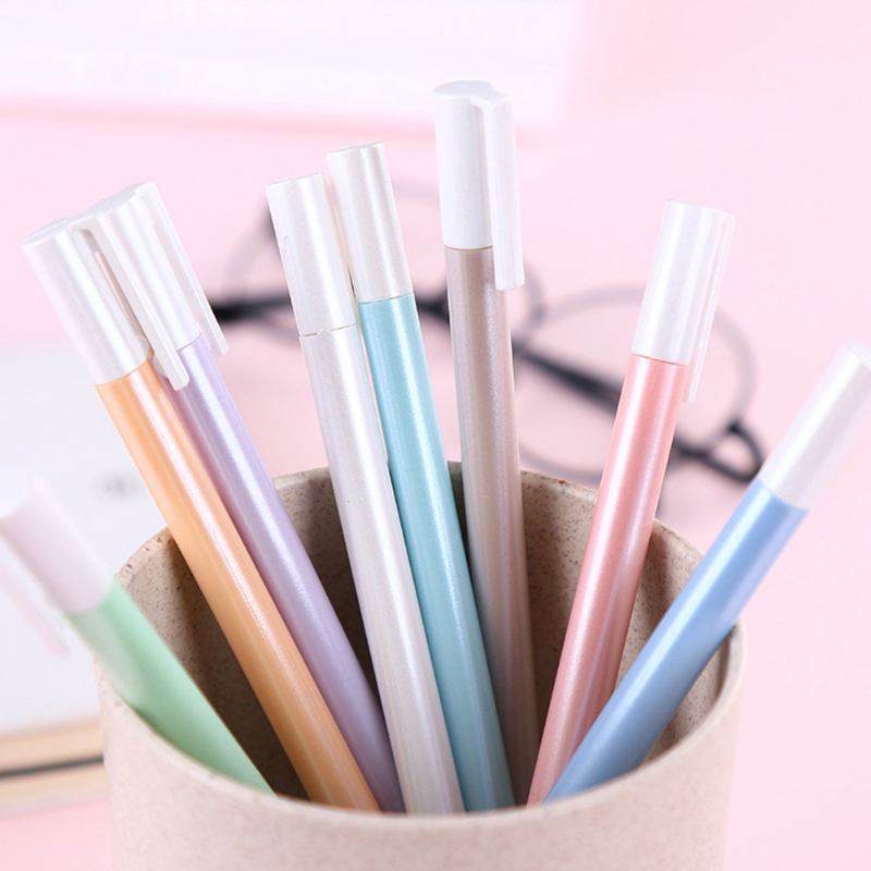 Young Macaron Color Needle Tip Neutral Pen Students Examination Gel Pen Black Ink 0.5mm