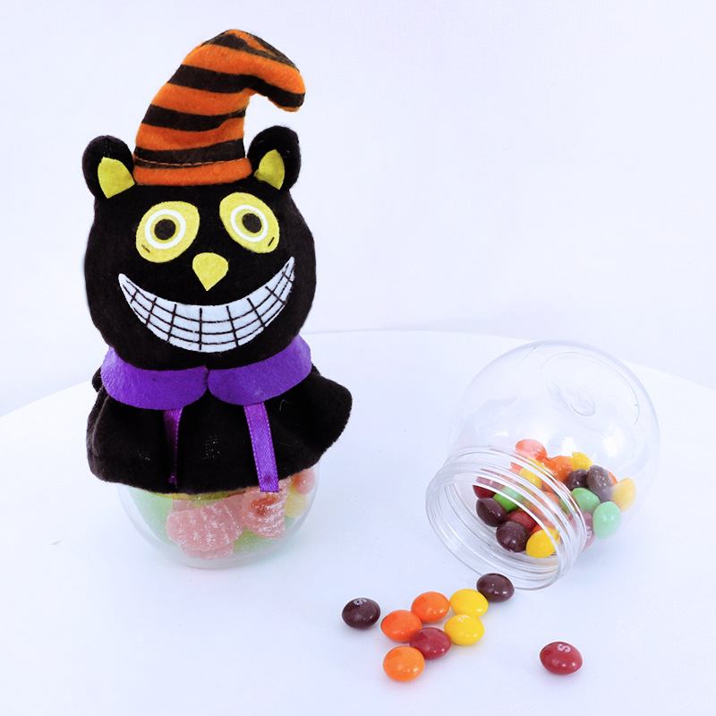 2023 Halloween Decorations Creative Black Cat Pumpkin Transparent Candy Jars Ghost Festival Mall Events Now