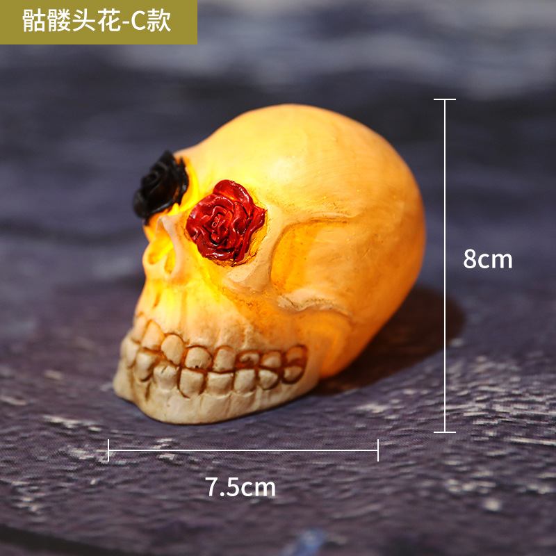 2023 Halloween Glowing Resin Skull Bar Διακόσμηση Αίθουσας Απόδρασης Στοιχειωμένο Σπίτι Φεστιβάλ Φαντασμάτων Διάταξη Σκηνής Ατμόσφαιρας Τρόμου