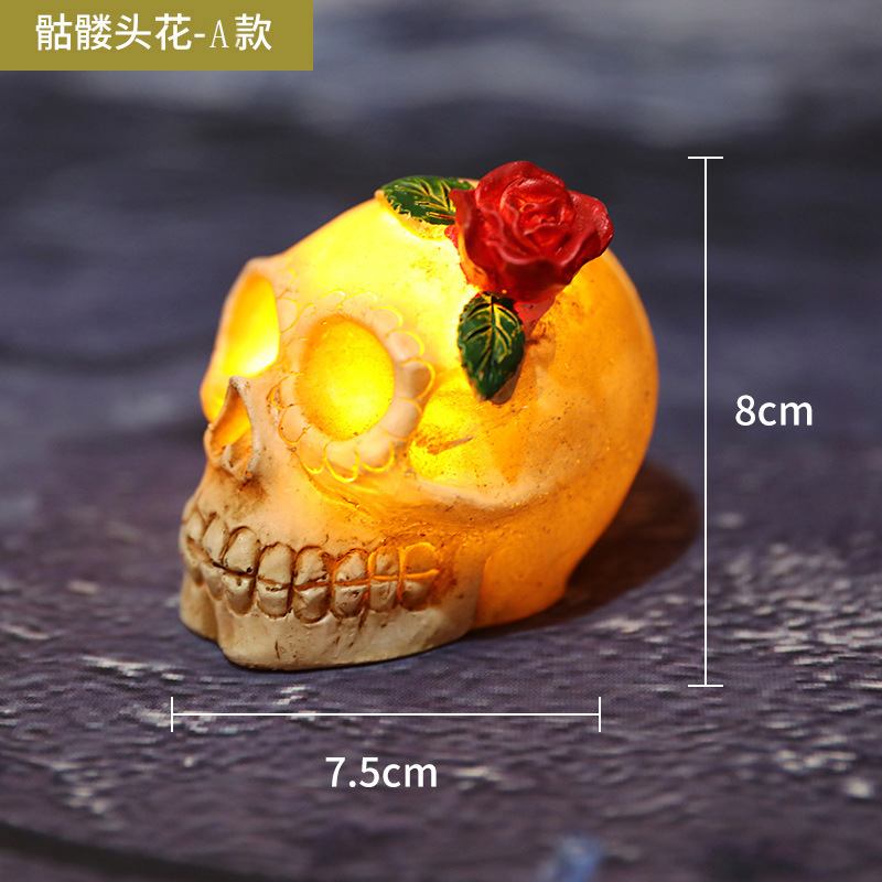 2023 Halloween Glowing Resin Skull Bar Διακόσμηση Αίθουσας Απόδρασης Στοιχειωμένο Σπίτι Φεστιβάλ Φαντασμάτων Διάταξη Σκηνής Ατμόσφαιρας Τρόμου