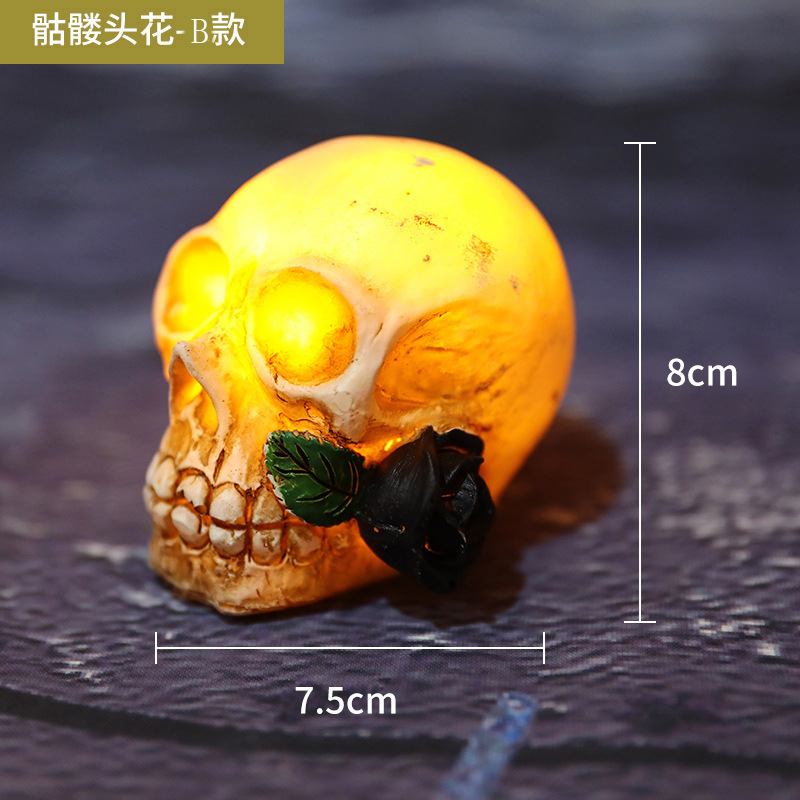 2023 Halloween Glowing Resin Skull Bar Διακόσμηση Αίθουσας Απόδρασης Στοιχειωμένο Σπίτι Φεστιβάλ Φαντασμάτων Διάταξη Σκηνής Ατμόσφαιρας Τρόμου