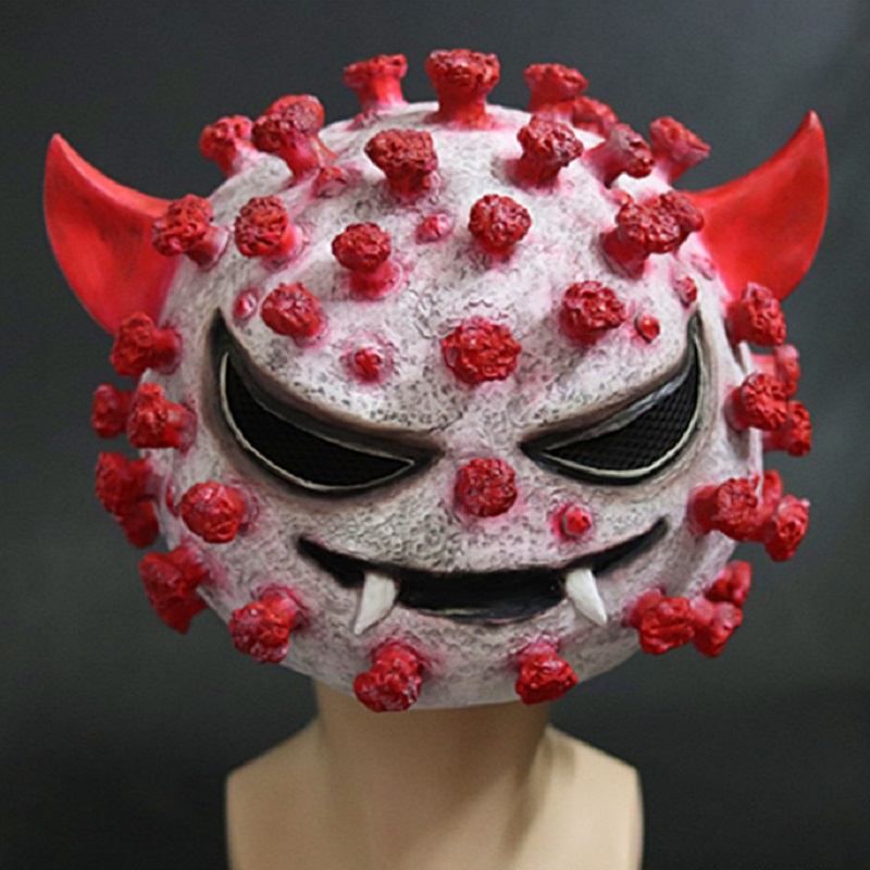 2023 Horror Virus Bacterial Mask Cosplay Head For Coronavirus Halloween Costume Party Decoration