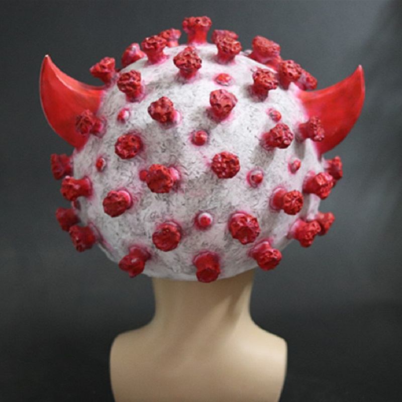 2023 Horror Virus Bacterial Mask Cosplay Head For Coronavirus Halloween Costume Party Decoration