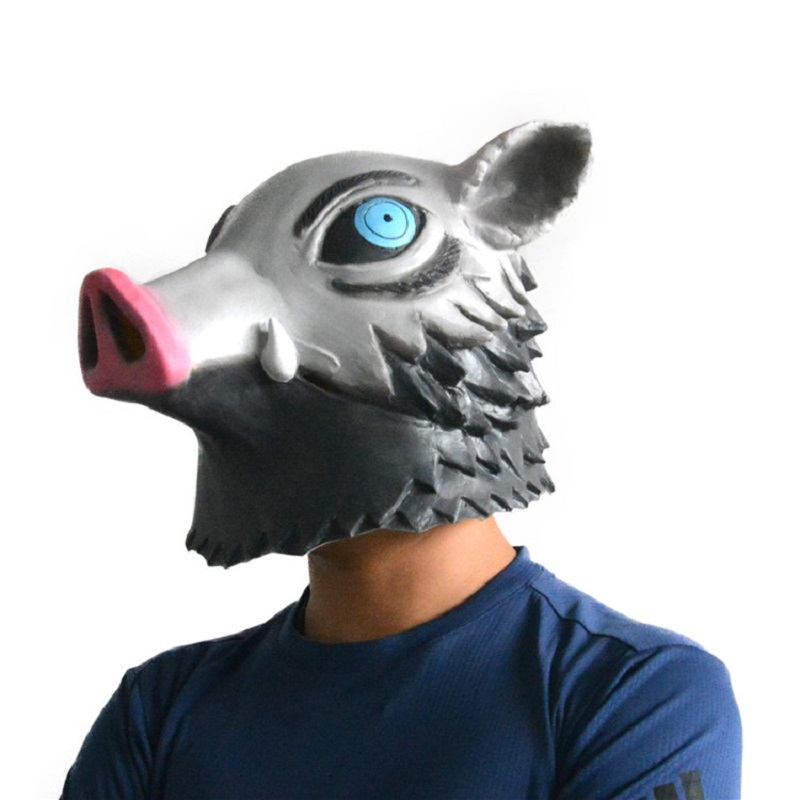 Anime Demon Slayer Kimetsu No Yaiba Hashibira Inosuke Pig Mask Halloween Costuem Cosplay For Adult