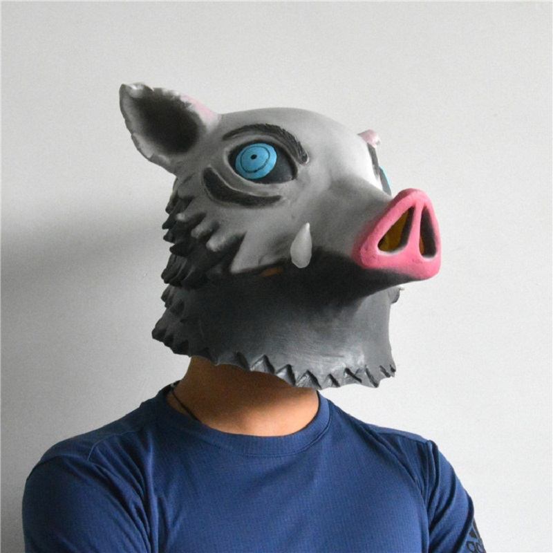 Anime Demon Slayer Kimetsu No Yaiba Hashibira Inosuke Pig Mask Halloween Costuem Cosplay For Adult