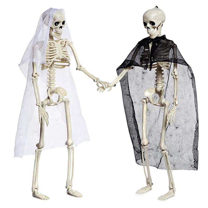 Απόκριες Skull Skeleton Simulation Human Body Plastic Ghost Groom Bride Couple Decoration Props