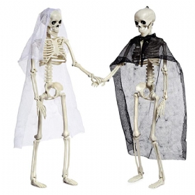 Απόκριες Skull Skeleton Simulation Human Body Plastic Ghost Groom Bride Couple Decoration Props